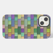 カラフルタイル模様 iPhoneケース (裏面横)