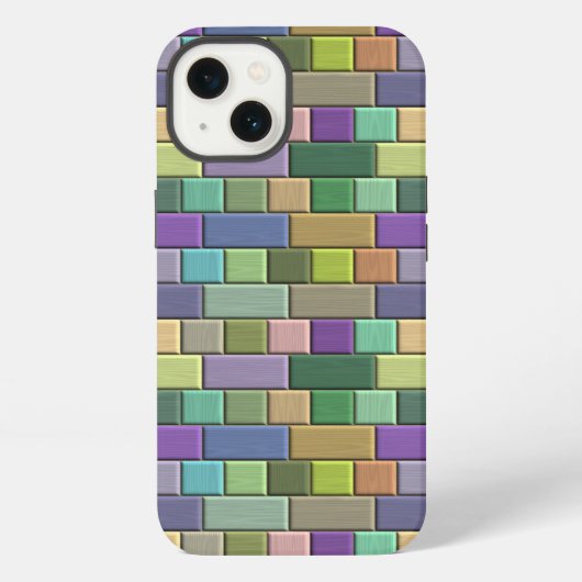 カラフルタイル模様 iPhoneケース (裏面)