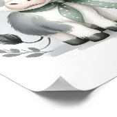 カラフルタッチの動物園 農場の動物 牛 ポスター (角)