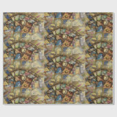 カラフルタロットトランプ拡散イラストレーション ラッピングペーパー (フラット)