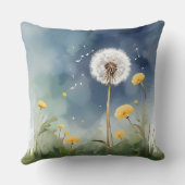 カラフルタンポポ水彩画 クッション (裏面)