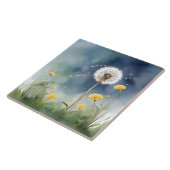 カラフルタンポポ水彩画 タイル (側面)