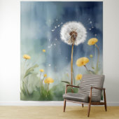 カラフルタンポポ水彩画 タペストリー (インサイチュ)