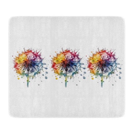 カラフルタンポポ カッティングボード (正面)