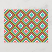 カラフルターコイズピンクアステカ先住民アメリカギフト ポストカード (正面)
