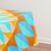 カラフルターコイズブルーオレンジイエローパターン テーブルクロス (インサイチュ)