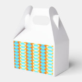 カラフルターコイズブルーオレンジイエローパターン フェイバーボックス (裏面サイド)