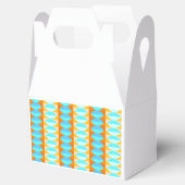 カラフルターコイズブルーオレンジイエローパターン フェイバーボックス (オープン)