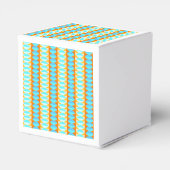 カラフルターコイズブルーオレンジイエローパターン フェイバーボックス (裏面サイド)