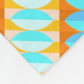 カラフルターコイズブルーオレンジイエローパターン フリースブランケット (角)