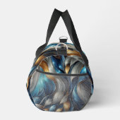 カラフルターコイズブルー抽象芸術 ダッフルバッグ (右)