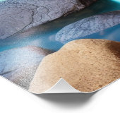 カラフルターコイズ海の岩 フォトプリント            (角)