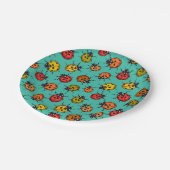 カラフルターコイズ ペーパープレート (アングル)