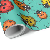 カラフルターコイズ ラッピングペーパー (ロールコーナー)