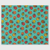 カラフルターコイズ ラッピングペーパー (フラット)