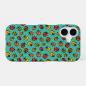 カラフルターコイズ iPhone 16ケース (裏面横)
