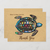 カラフルタートルサンディビーチサンキュー (正面/裏面)