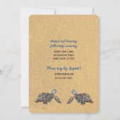 カラフルタートルサンディビーチ結婚式招待状 招待状 (裏面)