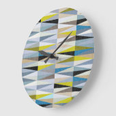 カラフルダイヤモンド床タイルのテクスチャ ラージ壁時計 (傾斜)