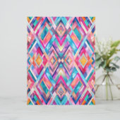 カラフルダイヤ模様抽象芸術スクラップブック紙 (スタンド正面)