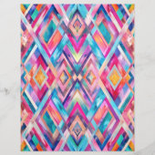 カラフルダイヤ模様抽象芸術スクラップブック紙 (正面)