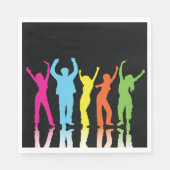 カラフルダンサー踊りのまわりに スタンダードランチョンナプキン (正面)