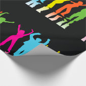 カラフルダンサー踊りのまわりに ラッピングペーパー