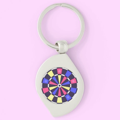 カラフルダーツボード キーホルダー