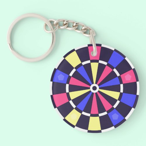 カラフルダーツボード キーホルダー