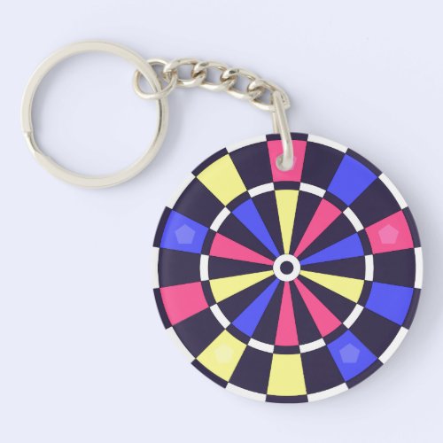 カラフルダーツボード キーホルダー