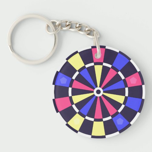 カラフルダーツボード キーホルダー