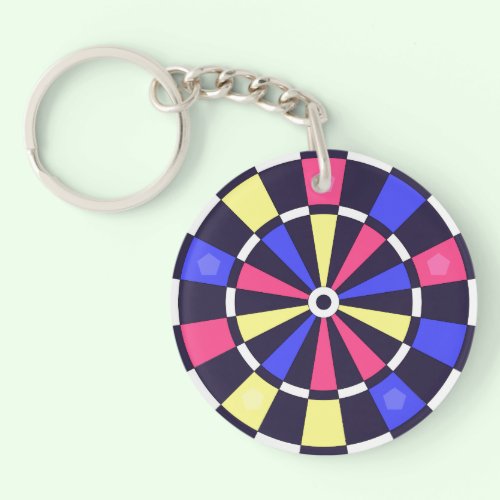 カラフルダーツボード キーホルダー