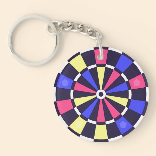 カラフルダーツボード キーホルダー