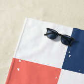 カラフルチェッカーボードパターン ビーチタオル (インサイチュ)