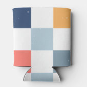 カラフルチェッカーボードパターン 缶クーラー (裏面)