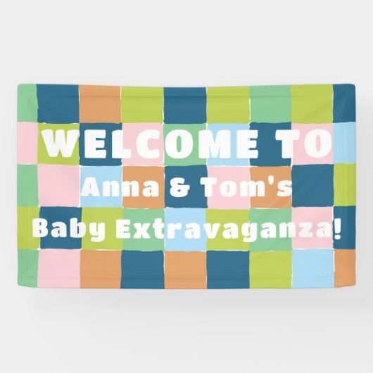 カラフルチェッカー 横断幕 (横)