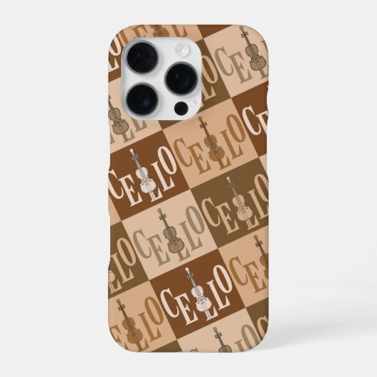 カラフルチェロ柄 iPhoneケース (裏面)