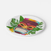 カラフルチキと花 ペーパープレート (アングル)