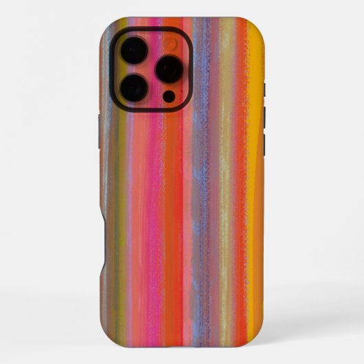カラフルチャコールボホストライプ iPhoneケース (裏面)