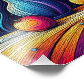 カラフルチューリップと新鮮なオレンジ フォトプリント            (角)