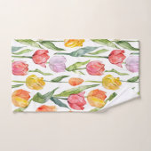 カラフルチューリップ場パターン バスタオルセット (ハンドタオル)