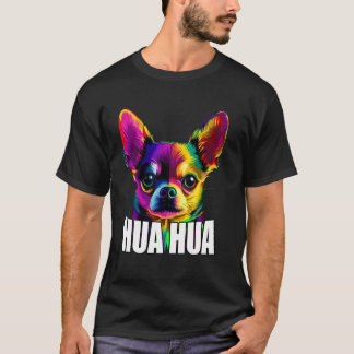カラフルチワワ顔　華華犬愛好家　メンズ　レディース Tシャツ