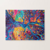 カラフルツリーオブライフレインボーセレニティ自然アート ジグソーパズル (横)