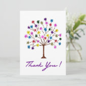 カラフルツリー付きサンキューカード空白の内 サンキューカード (スタンド正面)