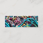 カラフルティール（緑がかった色）ターコイズピンク糸船 スキニー名刺 (裏面)