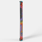 カラフルティール（緑がかった色）、ピンクおよび緑のフラクタル SAMSUNG GALAXYケース (右側面)