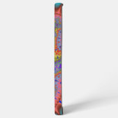 カラフルティール（緑がかった色）、ピンクおよび緑のフラクタル SAMSUNG GALAXYケース (左側面)