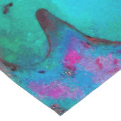 カラフルティール(緑がかった色)絵画抽象芸術 ショートテーブルランナー (コーナー)