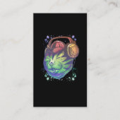 カラフルテクノ猫DJミュージシャンレーバーキッテン 名刺 (正面)