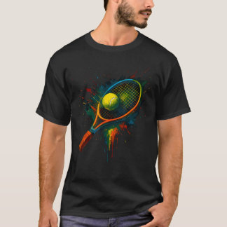 カラフルテニスボールタイダイカラースプラッシュ Tシャツ